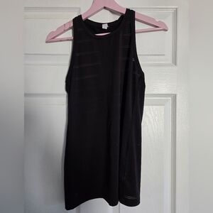 Athleta Black Sleeveless Mesh Tank Top XS